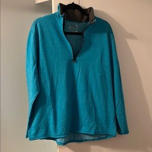 Just My Size Blue Zip Up Sweater Lightweight Athletic